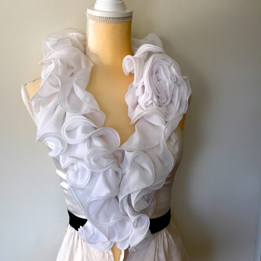 Bebe black and white halter